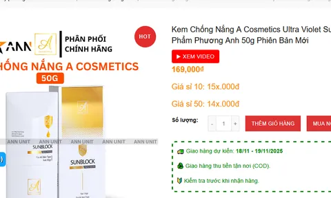 Thu hồi kem chống nắng ghi SPF 45+, kiểm nghiệm chỉ đạt SPF 2